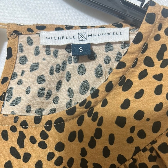 Brown and Black Ruffled Long Sleeve Dress with Bib Collar - Picture 5 of 7